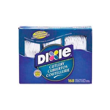 DIXIE FOOD SERVICE Dixie® DXECM168, Cutlery Combo, Plastic, White, 168/Box DXECM168